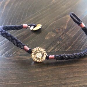 Anthropologie blue and purple with crystals